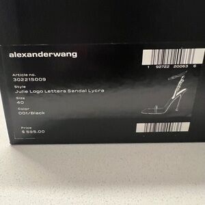 Alexander Wang Black Strappy Sandals